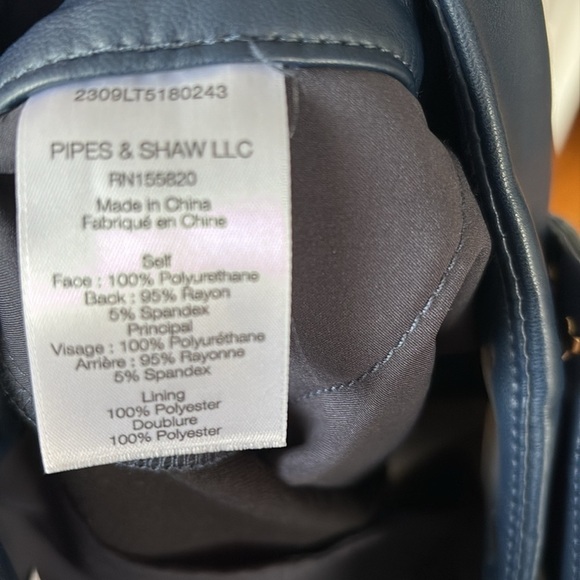 Veronica Beard Navy Blue Faux Leather Shorts 2 - Picture 6 of 8